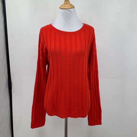 Sanctuary Sweater Womens M Medium Tomato Lillith Wool Blend Crew Neck Pullover - Picture 2 of 13